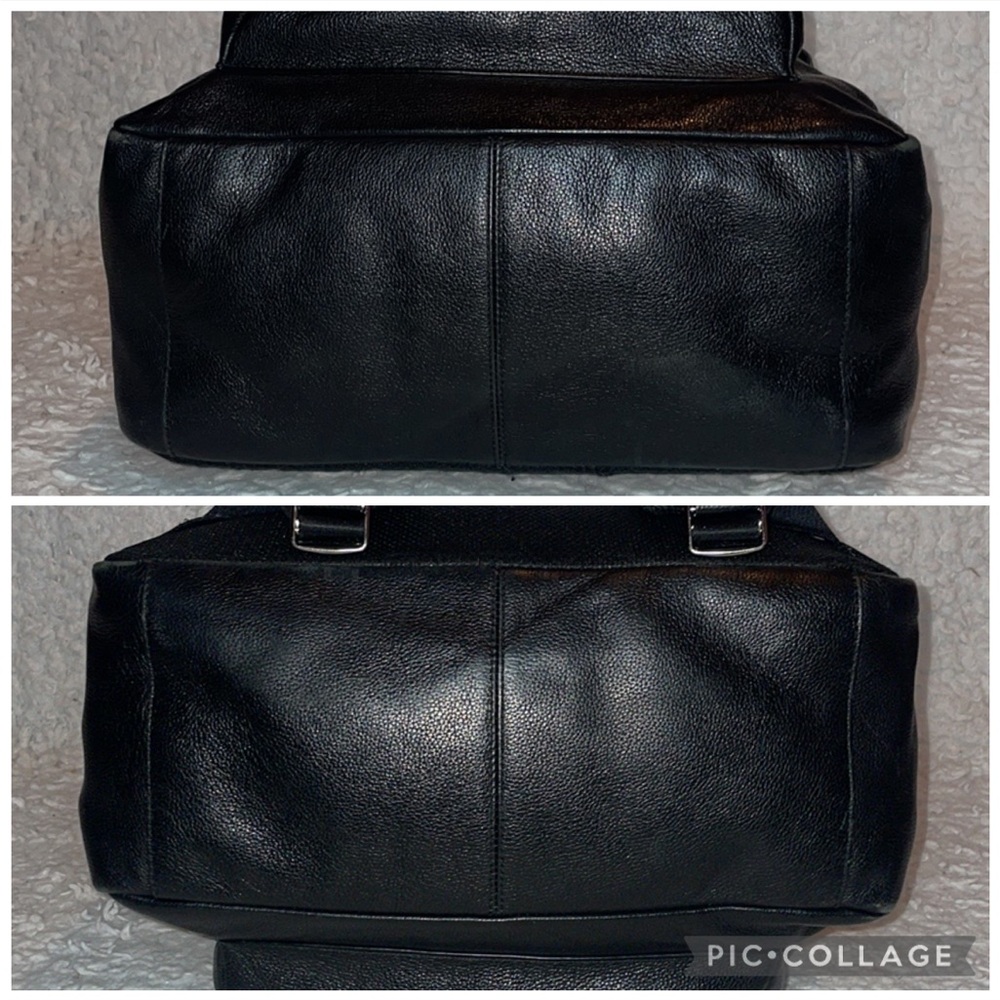 Coach Charles Large Leather Unisex Backpack BookBag in Black F54786 - Picture 12 of 17